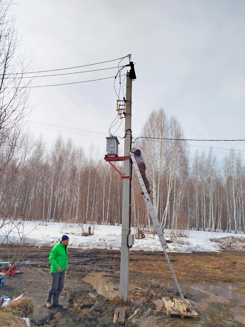 Строительство ЛЭП 10 кВ и монтаж СТП 10/0,4 кВ Новосибирская область 31.03.2025г.