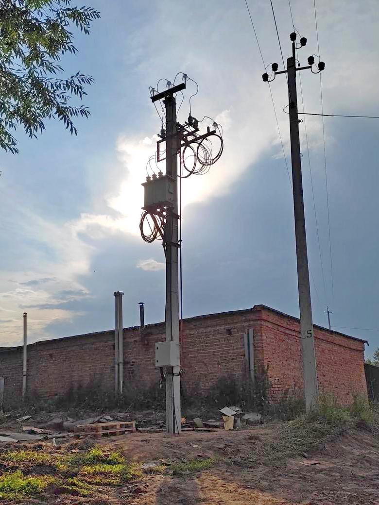 Монтаж СТП 10/0,4 кВ в п.Кольцово 17.08.23г.